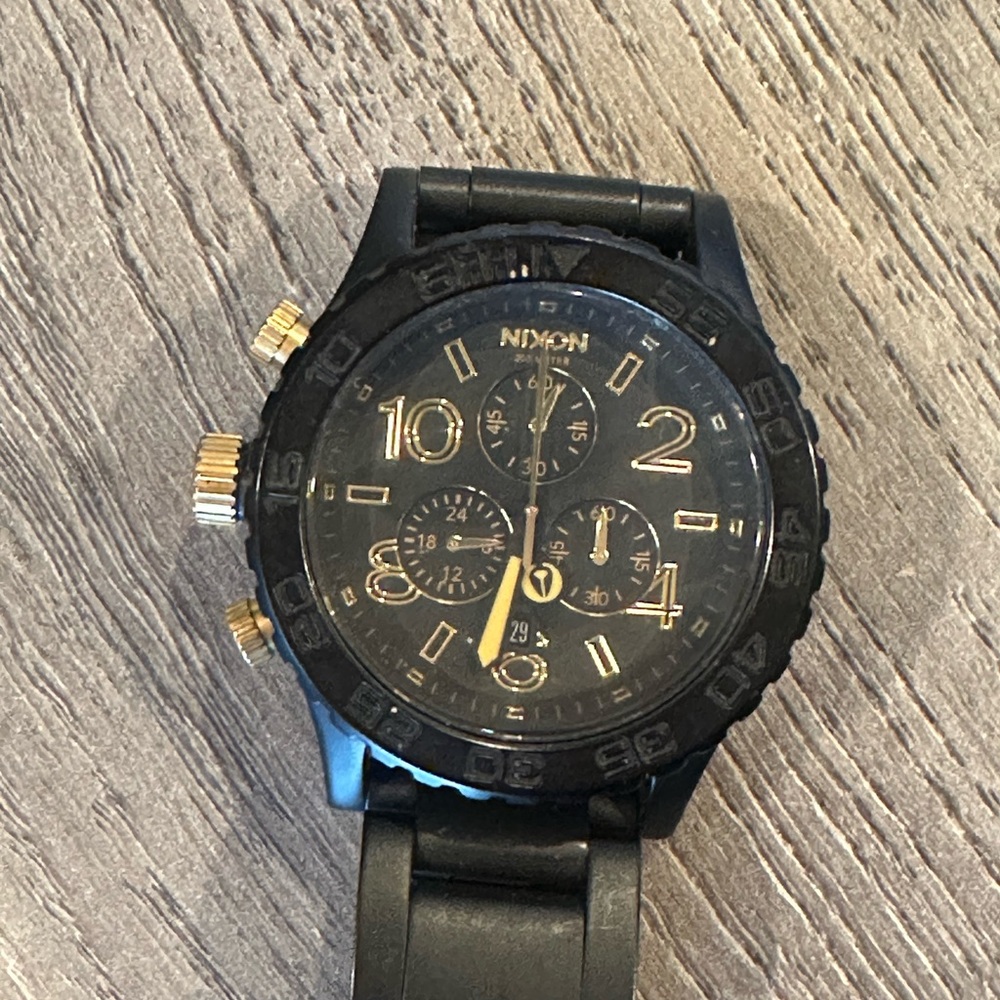 Nixon Black and Gold Men's Watch